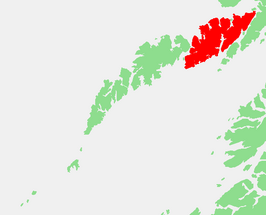Kaart van Austvågøy