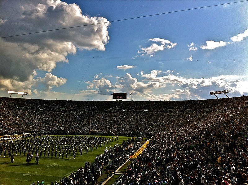 File:Notre Dame Game with Band.JPG