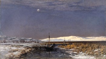 November Evening at Hisingsvassen, Gothenburg by Berndt Lindholm, Göteborgs konstmuseum.