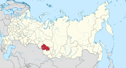 Novosibirsk oblasts placering i Rusland