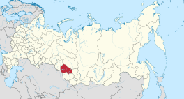 Die ligging van Nowosibirsk-oblast in Rusland.