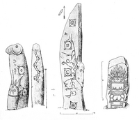 Stelae sketched by Aspelin's expedition, 1887.[37][47][48][44]