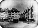 Danmarks äldsta bevarade daguerreotypi, sommaren 1840, innan slaktarboden uppfördes på torget