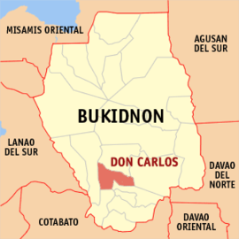 Don Carlos na Bukidnon Coordenadas : 7°40'51"N, 124°59'43"E