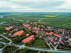 Aerial view of Pilsum