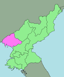 Location of North Pyongan Province