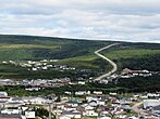 Route 510 tussen L'Anse-au-Loup en Pinware