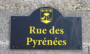 Plaque de rue d'Oléac-Dessus.