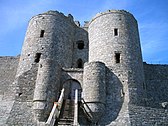 Harlech Castle was one of a series built by Edward I to consolidate his conquest. SDJ Harlech Castle Gatehouse.jpg