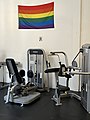 Pride flag at Rain City Fit