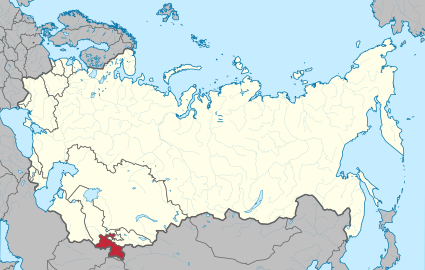 Таджикская ССР в составе СССР на карте государства после Второй мировой войны и вплоть до распада