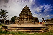Vishnu tradition temple, north side view