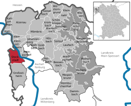 Kaart van Stockstadt am Main