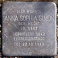 Stolperstein für Anna Sophia Simon (Walter-Rathenau-Str. 10)