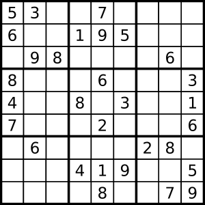 Sudoku layout