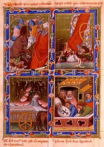 Szent Gellért halála a Magyar Anjou Legendáriumban
