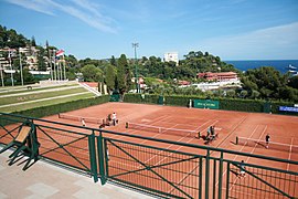 Vue depuis le Monte Carlo Country Club du Tournoi de tennis de Monte-Carlo