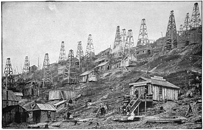 A TYPICAL OIL FARM OF THE EARLY DAYS