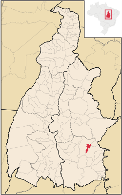 Localização de Porto Alegre do Tocantins no Tocantins