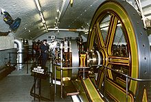 Steam engines promoted automation through the need to control engine speed and power. Tower bridge steam engine.jpg
