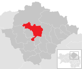 Poloha obce Turnau v okrese Bruck-Mürzzuschlag (klikacia mapa)