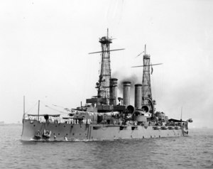 USS Nebraska в 1910 году. Тиф.
