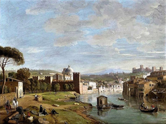 Vista del río Adigio en San Giorgio in Braida (Verona), h. 1710.