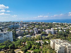 הנוף הנשקף ממלון דן פנורמה שברובע הכרמל