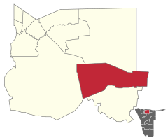 Karte Guinas (Wahlkreis) in Namibia