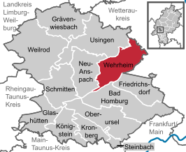 Kaart van Wehrheim
