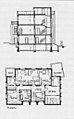 Przekrój poprzeczny i rzut drugiego piętra. Źródło: „Architektura i Budownictwo” 1932, z.5, 146