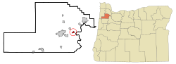 Location in اوریگون