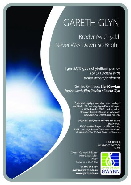 Delwedd:Brodyr i'w Gilydd - Never was Dawn so Bright (SATB) (llyfr).jpg