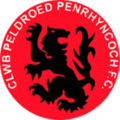 Mae C.P.D. Penrhyncoch hefyd yn defnyddio llew Gwaithfoed, Ceredigion