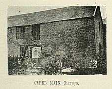 Capel Main, Caerwys, lle ymunodd Jones a'r Methodistiaid