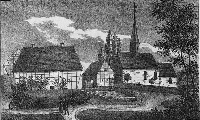 Datei:Landleben und Taborkirche in Großhermsdorf um 1840.jpg