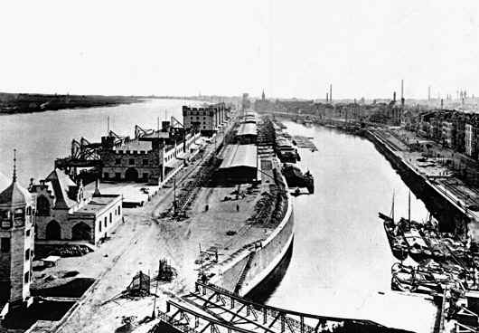 Datei:Köln - Rheinauhafen kurz vor Vollendung um 1898.jpg