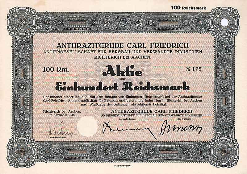 Datei:Anthrazitgrube Carl Friedrich AG 1938 100 RM.jpg