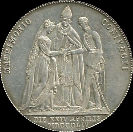 Datei:1 Gulden 1854 A Wertseite - Sondermünze zur Vermählung.png