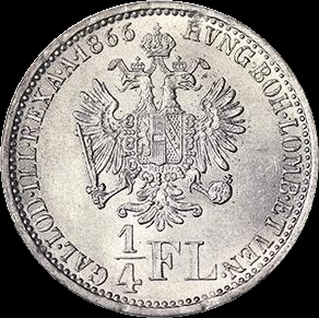 Datei:1 4 Gulden 1866 V Wertseite.png