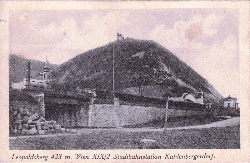 Datei:Leopoldsberg mit Stadtbahnstation Kahlenbergerdorf.jpg