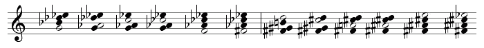 Akkordfolge: Ein harmonisches Band mit zwei spiegelgleichen Hälften