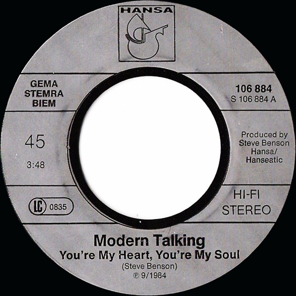 Datei:Modern Talking - You're My Heart, You're My Soul.jpg