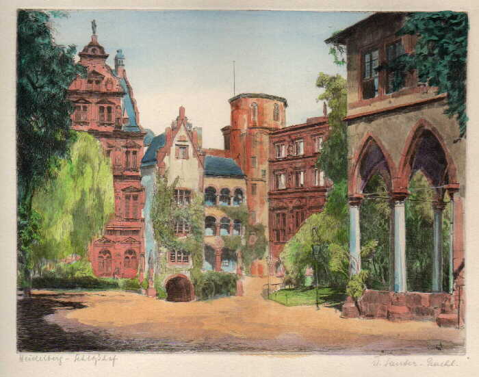Datei:Wilhelm Sauter - Heidelberg - Schlosshof.jpg