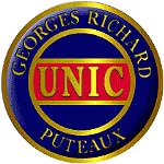 Logo von Unic mit dem Schriftzug "Georges Richard Unic Puteaux"