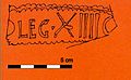 Ziegelstempel der Legio XIIII, gefunden in Wien (1. Jahrhundert)