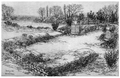 Zeichnung der Ruine des Antenociticustempels von 1884
