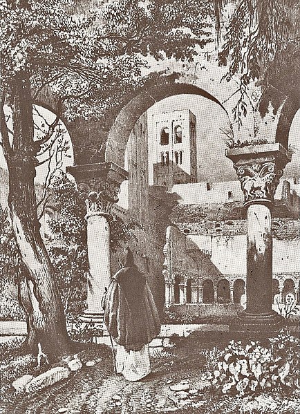 Datei:Abbaye Saint-Michel-de-Cuxa,m Grafik,1833-34.jpg