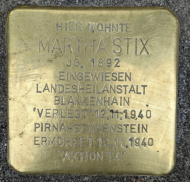 Datei:Stolperstein-martha stix.jpg