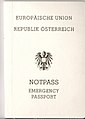 Notpass der Republik Österreich, ausgegeben im Jahr 2008